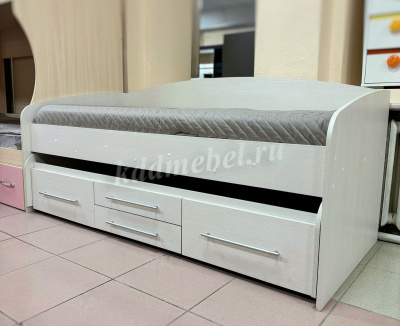 Кровать двухуровневая Адель-5 (Вудлайн кремовый)