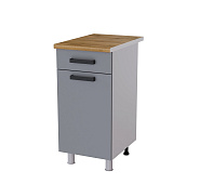 Шкаф нижний с 1 ящиком 4Р1 кухня Крафт без столешницы (Дуб сонома/Бетон темный)