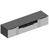 Тумба ТВ Вита 2000 (Темно-серый лофт/Силк маус серый)