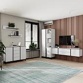 Тумба ТВ Амара без опор (Белый/Серый графит)