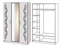 Шкаф Диана 3-х створчатый (Анкор светлый)