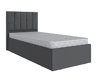 Кровать Мадрид МД-2 0.9 с ортопедическим основанием (Графит серый/Волна графит)