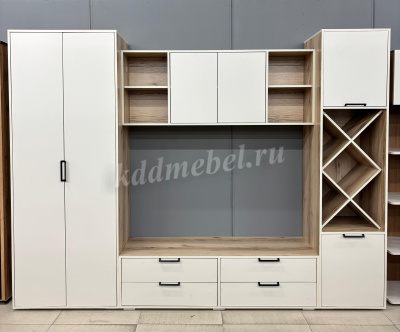 Гостиная Оливия (Дуб делано светлый/Сатин) 