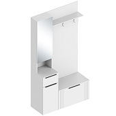 Прихожая Вита левая (Белый лофт/Софт айс)