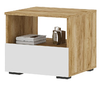 Тумба прикроватная Лаванда ТБ 01 (Крафт золотой/Белый) 