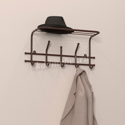 Вешалка с полкой Эра-5 (Медный антик)