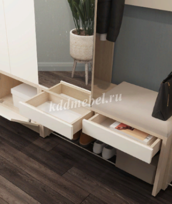 Вешалка комбинированная Эльтон (Палермо/Перламутр)