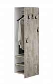 Вешало напольное Чикаго ЧВ-30 (Дуб юкон/Белый древесные поры)