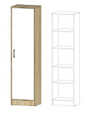 Шкаф-пенал Инфинити (Дуб крафт/Белый)