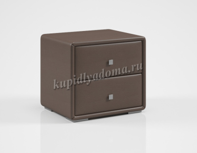 Тумба прикроватная Твист (Экокожа/Темно-коричневая)