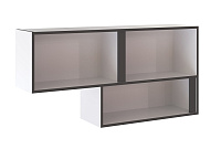 Полка открытая Асцелла (Белый/Графит серый)