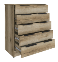 ТЭКС_Спальня Мадрид_комод 0,82 Открытый Дуб Делано