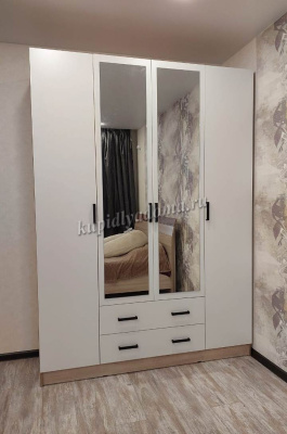 Шкаф распашной Нарцисс-3 (Дуб сонома/Белый) 