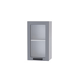 Шкаф верхний со стеклом 4ВС кухня Кампео (Белый/Белый снег)