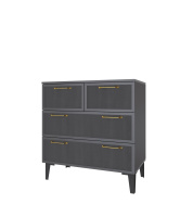 Толедо_Спальня_Комод с 2 ящиками_графит