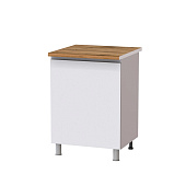 Шкаф нижний П6Р кухня Плейона без столешницы (Белый)