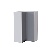 Шкаф верхний угловой сушка высокий ВУСП2 кухня Кантри (Белый/Дуб канадский)