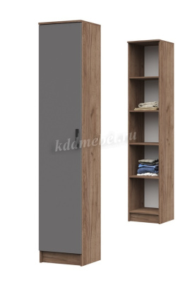 Пенал Машенька ПН-202 с полками (Дуб табачный/Графит серый)