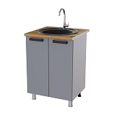 Шкаф нижний мойка 6М кухня Крафт без столешницы (Дуб сонома/Бетон светлый)
