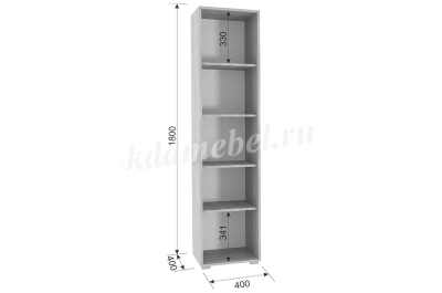 Стеллаж Лайт-2 (Графит/Дуб крафт золотой)
