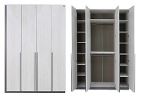 Шкаф распашной Винтер-4 4-х створчатый (Винтерберг/Темно-серый)