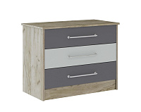 Комод Колибри (Дуб крафт серый/Графит серый/Камень серый)