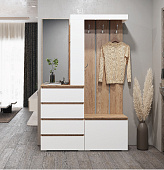 Прихожая Хелен ПР 01 (Крафт золотой/Белый)